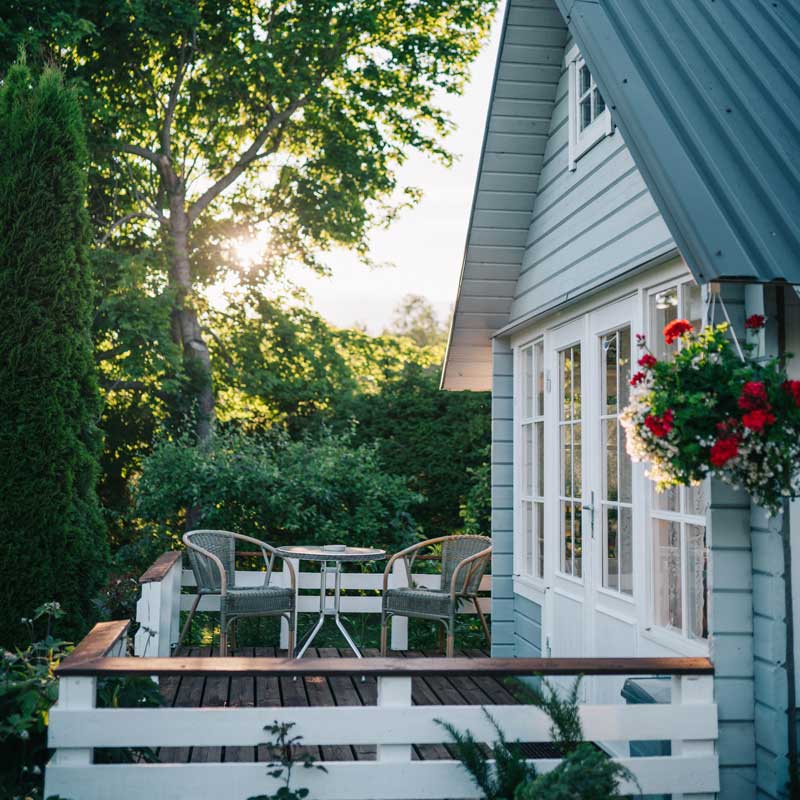 A house in the woods.